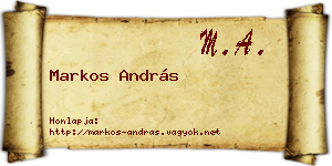 Markos András névjegykártya