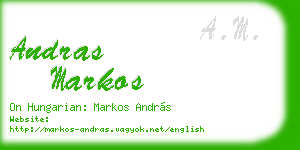andras markos business card