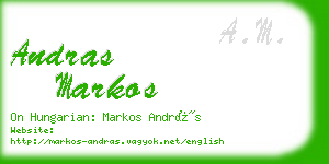 andras markos business card